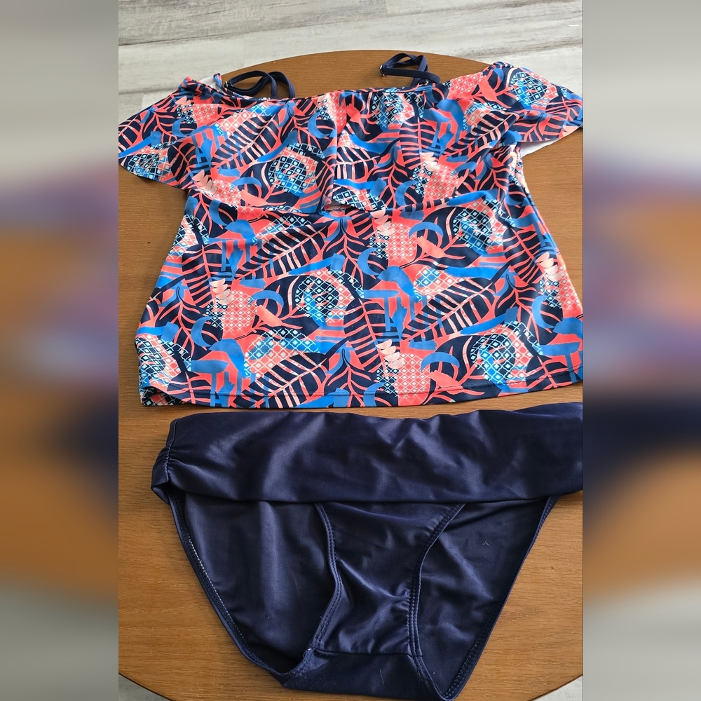 Colorful Patterned Tankini Set